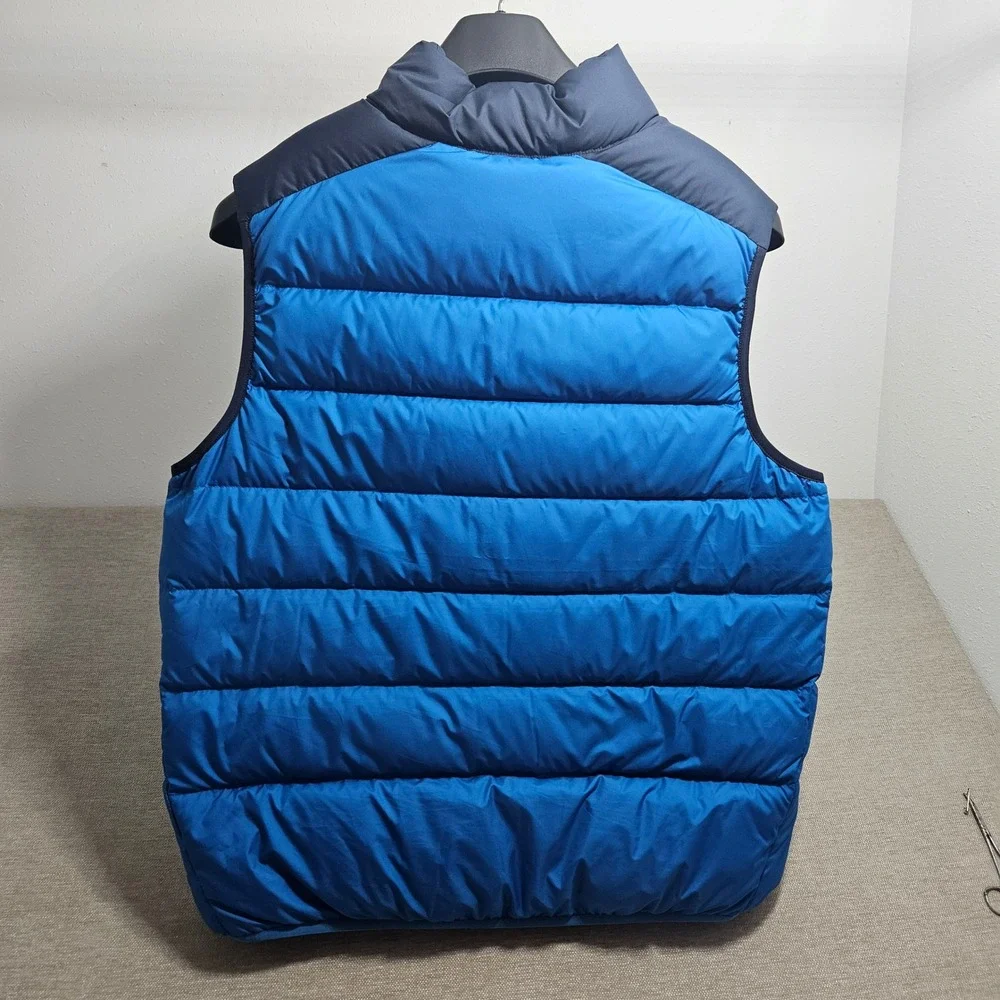 Nike Puffer Vest‎ Mens XL Blue Navy Windrunner Down Filled 928859-451 Chevron